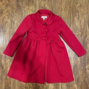 Purple Rose Girl’s Red Pea Coat